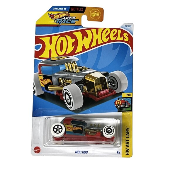Hot Wheels Mod Rod Art Cars 1/10 2021 Burgundy Gold 1:64 - Picture 1 of 7
